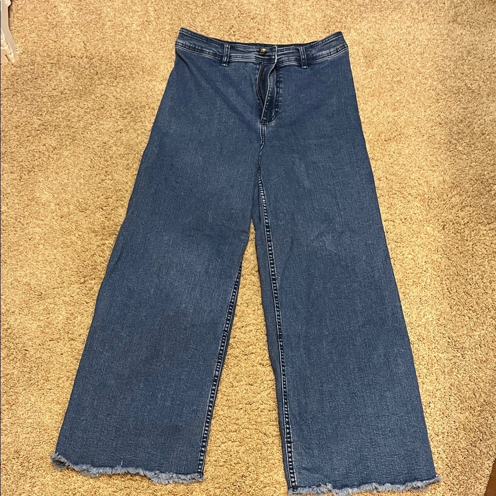Women's Wide-Leg Blue Jeans
